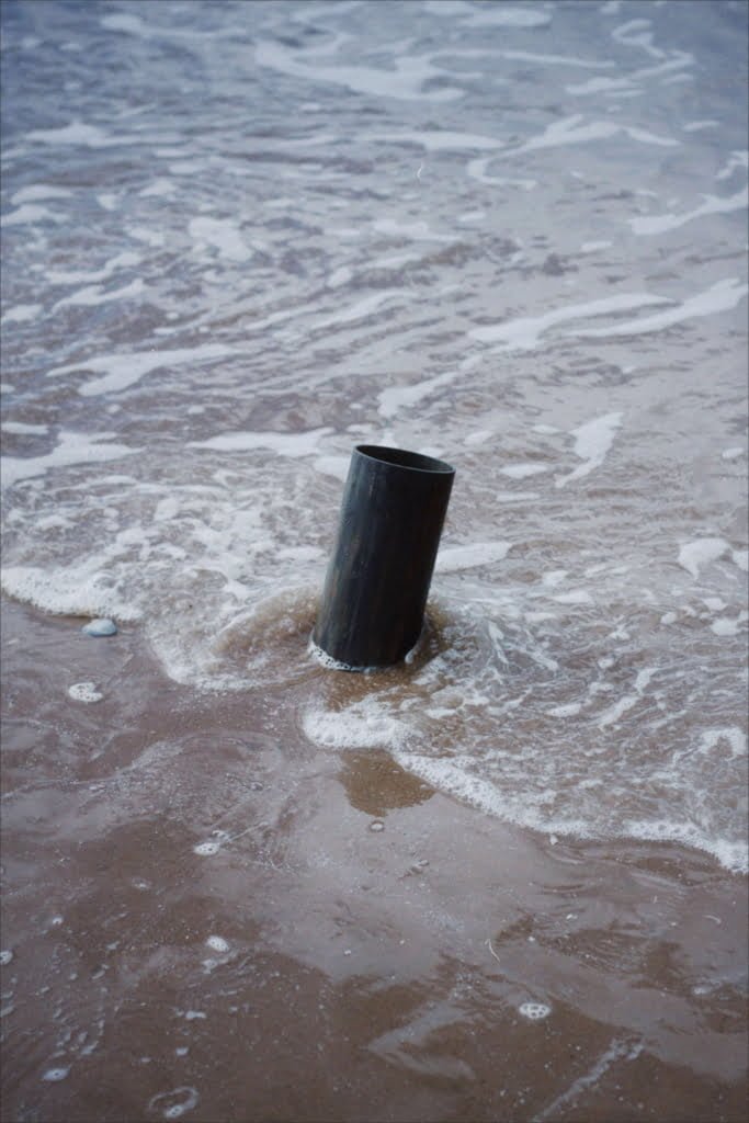 Steel Tubular Vase in sea water