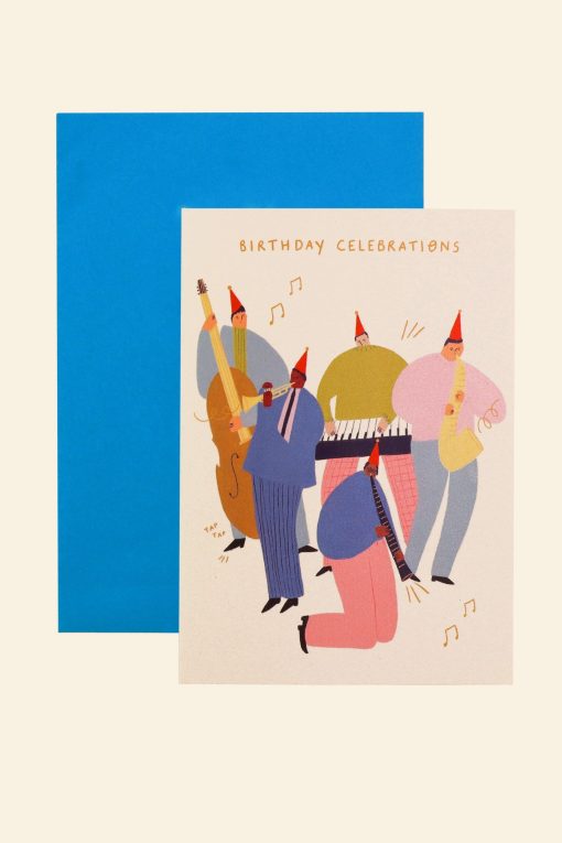 Jazz Celebrations Happy Birthday Card